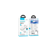 Мережевий фільтр живлення HOCO AC10A, 1 роз, 2 USB, 2 USB-C, 65W, 1,5м, White (HOCO AC10A/W)
