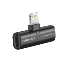 Перехідник Lightning M to 2xLightning F Audiо + Charge Promate (ihinge-lt.black) Перехідник Lightning M to 2xLightning F Audiо + Charge Promate (ihinge-lt.black)