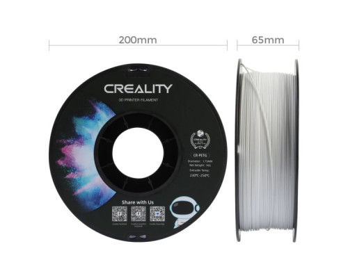 Пластик для 3D-принтера Creality PETG 1.75мм, white, 1кг (3301030034)