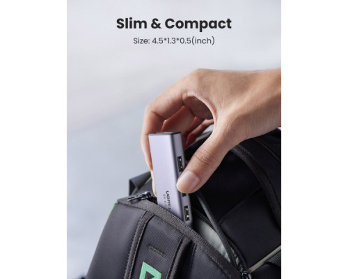 Концентратор Ugreen USB3.1 Type-C to HDMI 4K60Hz/USB 3.0х2/SD/TF/PD 100W 5-in-1 CM511 (60383)