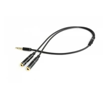 Кабель мультимедійний Jack 3.5mm M to 2 x Jack 3.5mm F (4pin) Cablexpert (CCA-417M)