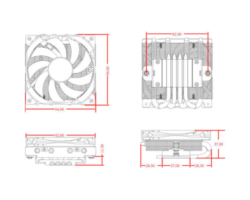 Кулер до процесора ID-Cooling IS-37-XT Black