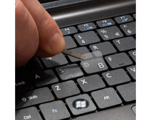 Наклейка на клавіатуру SampleZone прозора, білий (SZ-N-W)