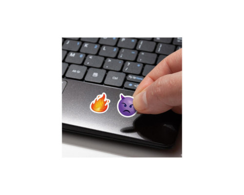 Наклейка на клавіатуру SampleZone прозора, білий (SZ-N-W)