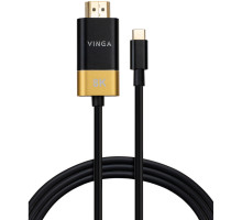 Кабель мультимедійний USB-C to HDMI 1.5m v2.1 8K60Hz Gold plated Vinga (VCPVCCH2115)