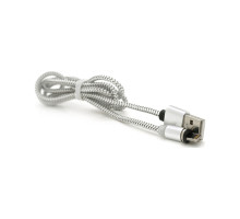 Дата кабель USB 2.0 to Lightning 1.0m 2A magnetic nylon silver PiPo (18168)