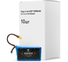 Акумуляторний блок Vinga Li-Ion 6S3P 15000mAh коробка 10 шт (JHY Li-Ion 21700 5000mAh) (V6S3P-10PCS-15000MAH)