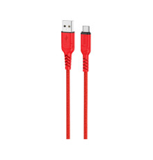 Дата кабель USB 2.0 AM to USB-C 1.0m 3A nylon X59 red HOCO (6931474744937)