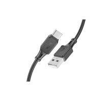 Дата кабель USB 2.0 AM to USB-C 1.0m silicone X101 Assistant black HOCO (6942007604079)