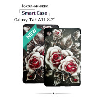 Чохол до планшета BeCover Smart Case Samsung Galaxy Tab A11 SM-X133/X135 8.7" Black Rose (713983)
