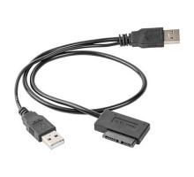 Перехідник USB 2.0 to Slimline SATA 13 pin Cablexpert (A-USATA-01)