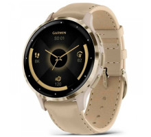 Смарт-годинник Garmin Venu 3S, Fr. Gray + Soft Gold, Leather, GPS (010-02785-55)