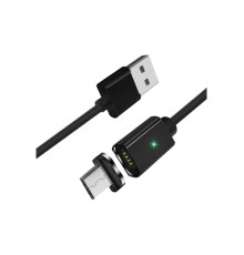 Дата кабель USB 2.0 AM to Micro 5P 1.0m Magnetic black Essager (EXCCXM-ML01)