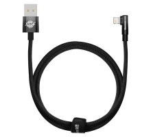 Дата кабель USB 2.0 AM to Lightning 1.0m 2.4A 90° corner black Baseus (CAVP000001)