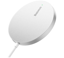 Зарядний пристрій Baseus Simple Mini3 Magnetic Wireless Charger 15W Silver (CCJJ040012)