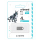 USB флеш накопичувач Wibrand 4GB lynx Silver USB 2.0 (WI2.0/LY4M2S)