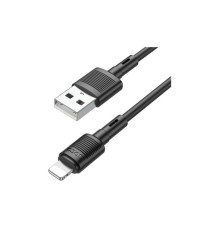 Дата кабель USB 2.0 AM to Lightning 1.0m 2.4A X83 black HOCO (6931474770868)