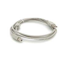 Кабель для принтера USB 2.0 AM/BM 1.8m ferrite white Voltronic (YT-AM/BM-1.8W)