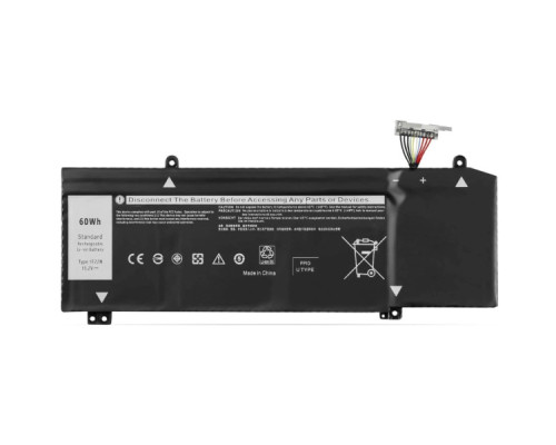 Акумулятор до ноутбука Dell Alienware M15 1F22N, 60Wh (3750mAh), 4cell, 15.2V, Li-ion (A71130)