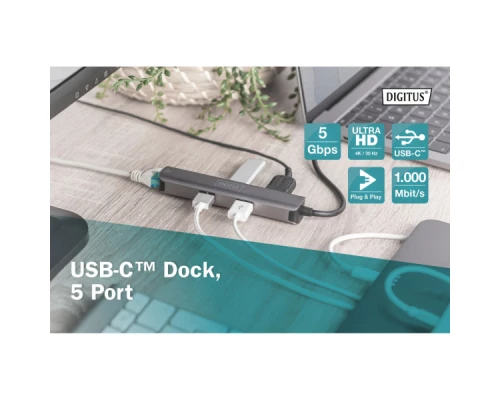 Концентратор Digitus USB-C 5 Port (DA-70892) Концентратор Digitus USB-C 5 Port (DA-70892)