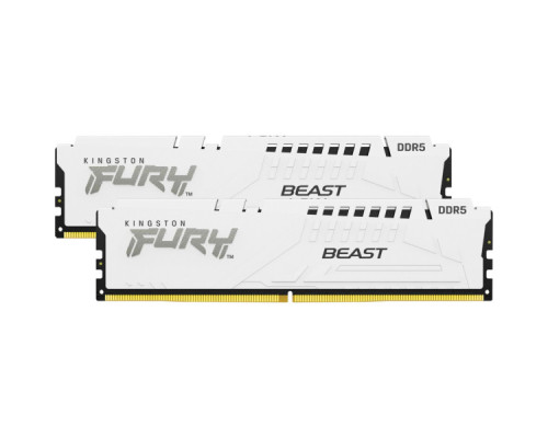 Модуль пам'яті для комп'ютера DDR5 32GB (2x16GB) 5600 MHz Beast White Kingston Fury (ex.HyperX) (KF556C36BWEK2-32)