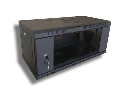 Шафа настінна Hypernet 4U 19" 600x350 (WMNC-35-4U-FLAT-BLACK)