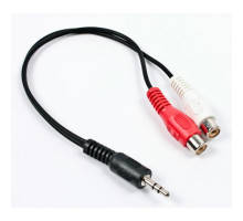 Кабель мультимедійний 3.5mm M to 2xRCA F 0.2m Cablexpert (CCA-406)