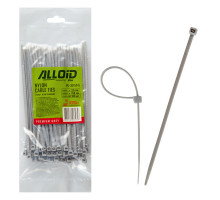 Стяжка Alloid 3.6х150мм, пластик, 100шт./уп., сірий (PC-36150G)