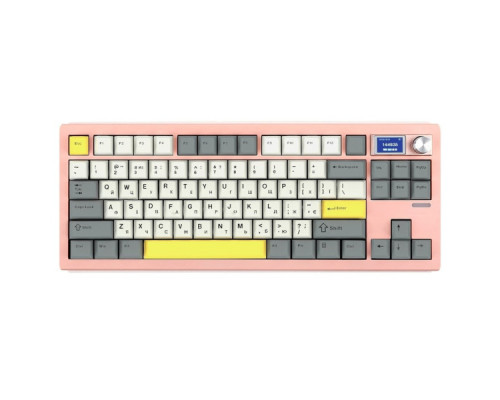 Клавіатура Epomaker Shadow-S TKL Mulan Switch Hot-Swap LCD Screen RGB Wireless/Bluetooth/USB UA Pink (SHS-P-WL)