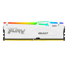 Модуль пам'яті для комп'ютера DDR5 16GB 5600 MHz FURY Beast White RGB Kingston Fury (ex.HyperX) (KF556C40BWA-16)