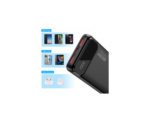 Батарея універсальна Choetech 10000mAh 22.5W, PD, QC/3.0, USB-A, USB-C, Black (B728-CCBK) Батарея універсальна Choetech 10000mAh 22.5W, PD, QC/3.0, USB-A, USB-C, Black (B728-CCBK)
