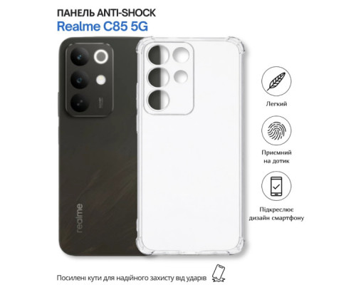 Чохол до мобільного телефона BeCover Anti-Shock Realme C85 5G Clear (715065)