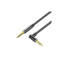 Кабель мультимедійний 3.5mm M to 3.5mm M 1.0m 90° corner black Vention (BAZBF)