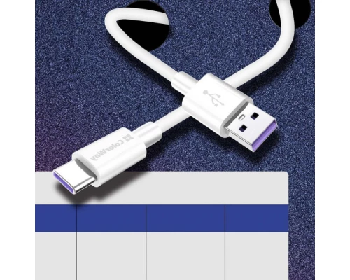 Дата кабель USB 2.0 AM to Type-C 1.0m 5A white ColorWay (CW-CBUC019-WH) Дата кабель USB 2.0 AM to Type-C 1.0m 5A white ColorWay (CW-CBUC019-WH)