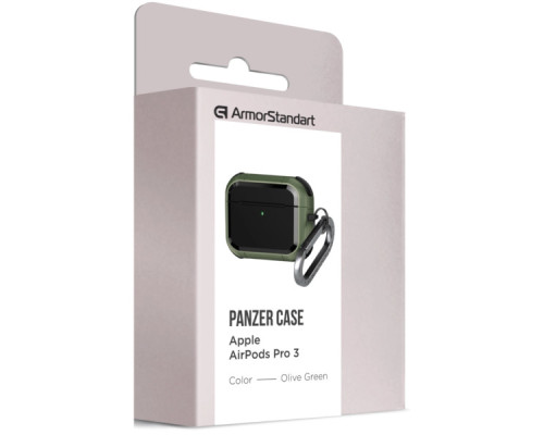 Чохол для навушників Armorstandart Panzer для Apple Airpods Pro 3 Olive Green (ARM88289)