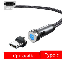 Дата кабель USB 2.0 AM to USB-C 1.0m magnetic black Essager (EXCCXT-WC0G)