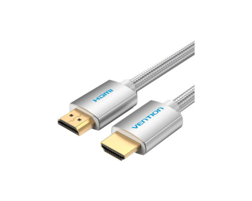 Кабель мультимедійний HDMI to HDMI 10.0m V2.0 4K 60Hz Silver Metal Type Vention (AABIL)