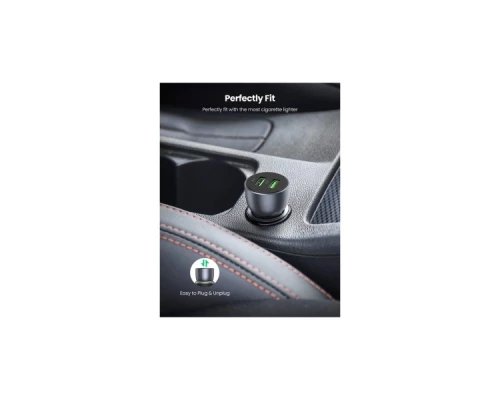 Зарядний пристрій Ugreen CD213 36W 2xUSB QC 3.0 3A Car Charger (Dark Blue) (10144) Зарядний пристрій Ugreen CD213 36W 2xUSB QC 3.0 3A Car Charger (Dark Blue) (10144)
