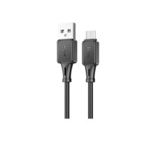 Дата кабель USB 2.0 AM to Micro 5P 1.0m Assistant silicone X101 black HOCO (6942007604055)