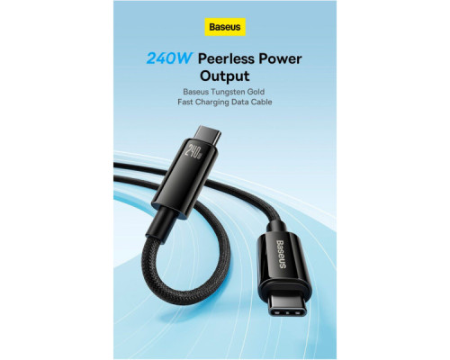 Дата кабель USB-C to USB-C 3.0m 240W black Baseus (CAWJ040201)