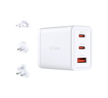 Зарядний пристрій D-Link 2xUSB-C + 1xUSB-A 65W GaN white (DCP-651)