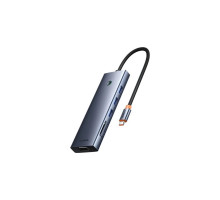 Концентратор Baseus USB-C 10-in-1 HDMI 4K60Hz + VGA + 3xUSB 3.0 + PD + RJ45 1000Mbps + SD/TF + 3.5mm gray (B0005280C811-00)