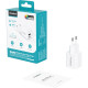 Зарядний пристрій Choetech 1xUSB-C PD30W PPS + 1xUSB QC3.0 (PD5012-EU-WH)