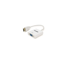 Перехідник HDMI M to VGA F 0.25m white VEGGIEG (YT-C-H-V1W)