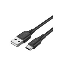 Дата кабель USB 2.0 AM to USB-C 1.5m 3A 18W PVC black Vention (CTHBG)