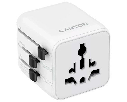 Перехідник Canyon Travel Adapter OnTour One EU/UK/US/AUS White (CNS-TA1005W)