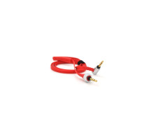 Кабель мультимедійний 3.5mm M to 3.5mm M 1.0m flat red Voltronic (YT-AUXSY(M)/(M)-1-R)
