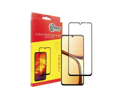 Скло захисне Dengos Full Glue Realme C61 (black) (TGFG-372)