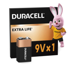 Батарейка Duracell 9V лужна 1шт. в упаковці (5000394066267 / 81483681)