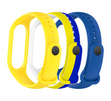 Ремінець до фітнес браслета Armorstandart комплект 3шт Xiaomi Mi Band 4/3 Ukraine (ARM87025)